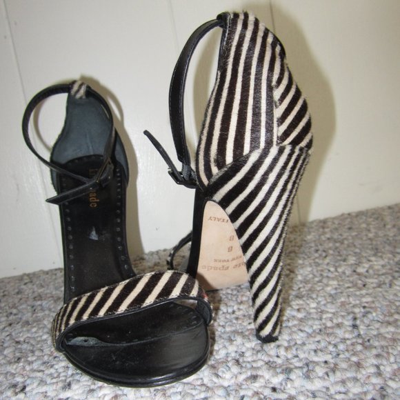 Kate Spade Zebra Print Heeled Ankle Strap Sandal - Picture 6 of 8